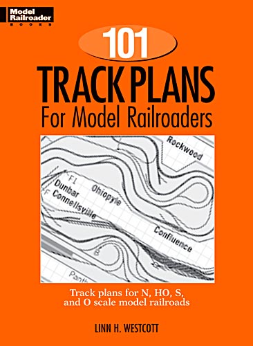 101 track plans for model railroads cover shows an illustrated track plan
