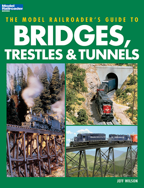 the cover showing three photos of HO layouts with bridges