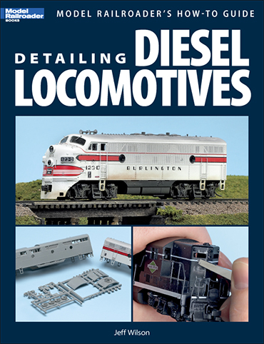 the cover shows various images of diesel locomotives model