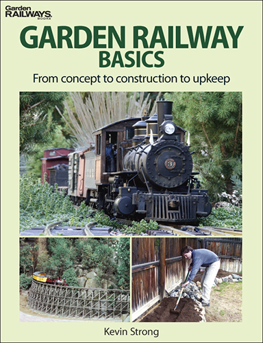 the cover showing three images of a garden layout in various stages of construction